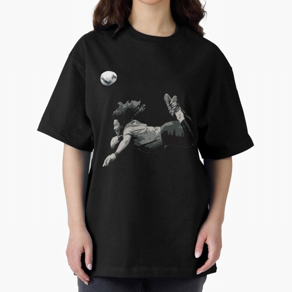 Rene Higuitas Scorpion kick35 Oversized T-Shirt Celebrate Rivalries and Pride in FIFA World Cup 2026 Group Stage for Fans of Neymar and Portugal, Bringing Classic Soccer Heritage, Championship Pressure, Fan Loyalty and International Pride; Ideal