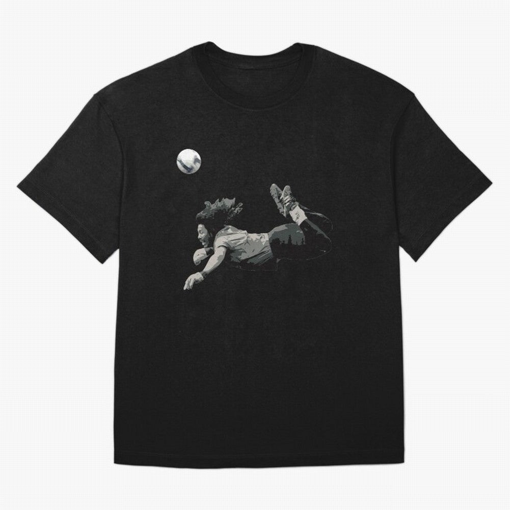 Rene Higuitas Scorpion kick35 Oversized T-Shirt Celebrate Rivalries and Pride in FIFA World Cup 2026 Group Stage for Fans of Neymar and Portugal, Bringing Classic Soccer Heritage, Championship Pressure, Fan Loyalty and International Pride; Ideal
