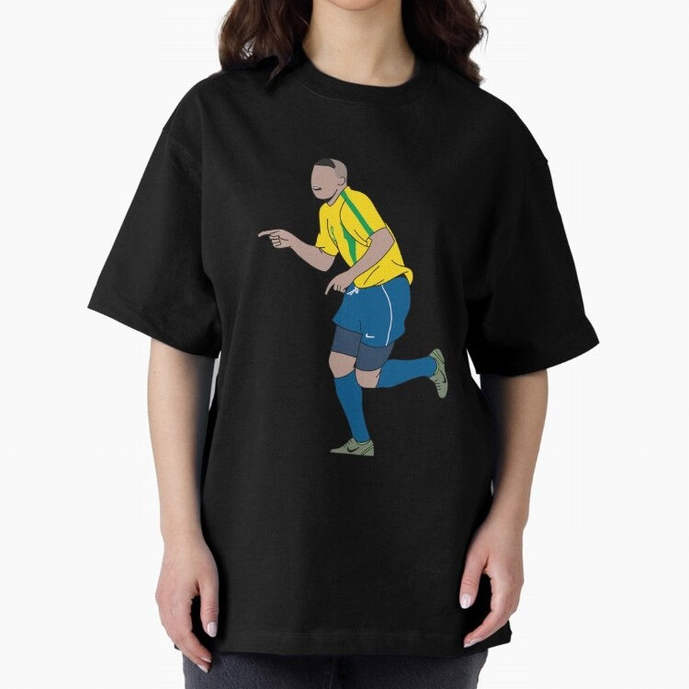 Ronaldo R9 Brazil (2002 WC) Oversized T-Shirt Feel the Heartbeat of the FIFA World Cup 2026 Group Stage Journey through Mbappe Highlights, Argentina Pride, Global Supporter Spirit, Legendary Goals, National Colors and Tournament Celebration;