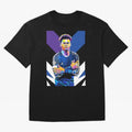Desire Doue in WPAP Style Oversized T-Shirt Celebrate Every Goal in FIFA World Cup 2026 Inspired by CR7, England Energy, Soccer Culture, Superstar Moments, National Team Dreams and Competitive Fire; Created for Match Day Parties, Soccer Gifts, Fan
