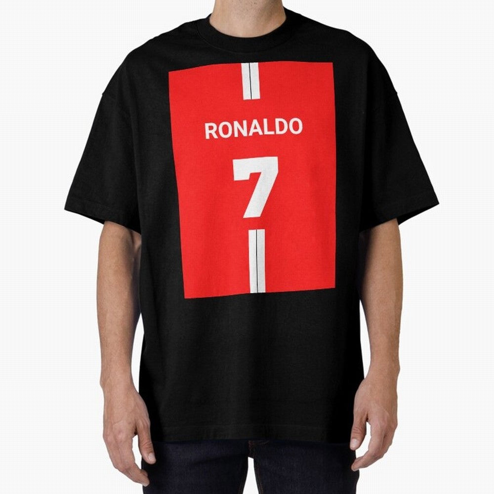 Ronaldo Jersey - 7 Back to Manchester Oversized T-Shirt Relive the FIFA World Cup 2026 Journey through Messi and Cristiano Ronaldo Highlights, Argentina, France and Brazil Pride, Stadium Chants, National Pride, Trophy Dreams and Unforgettable