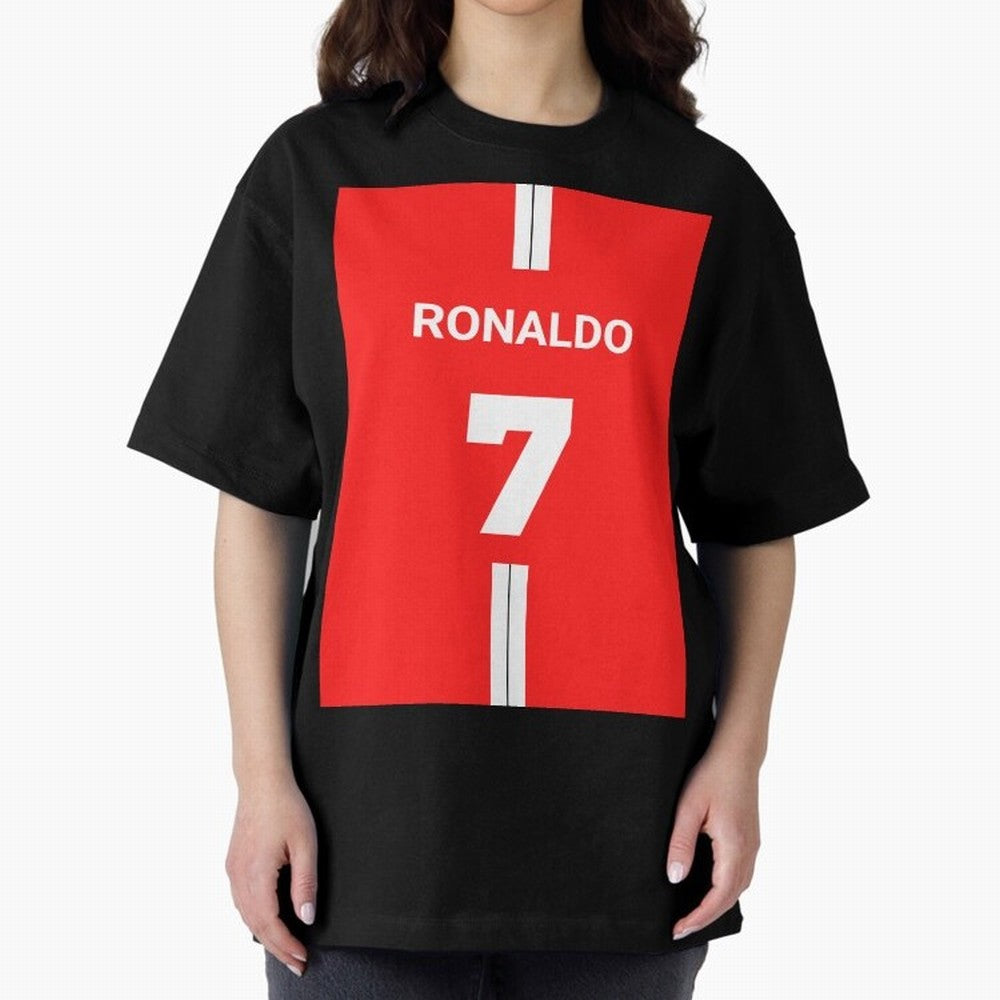 Ronaldo Jersey - 7 Back to Manchester Oversized T-Shirt Relive the FIFA World Cup 2026 Journey through Messi and Cristiano Ronaldo Highlights, Argentina, France and Brazil Pride, Stadium Chants, National Pride, Trophy Dreams and Unforgettable