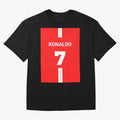Ronaldo Jersey - 7 Back to Manchester Oversized T-Shirt Relive the FIFA World Cup 2026 Journey through Messi and Cristiano Ronaldo Highlights, Argentina, France and Brazil Pride, Stadium Chants, National Pride, Trophy Dreams and Unforgettable