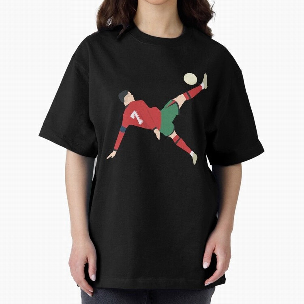 Cristiano Ronaldo CR7 Portugal Oversized T-Shirt Honor the Beautiful Game during FIFA World Cup 2026 USA Canada Mexico Spirit, Driven by France and Portugal, CR7, Vintage Soccer Flavor, Modern Football Stars, National Flags and Final Night Emotion;