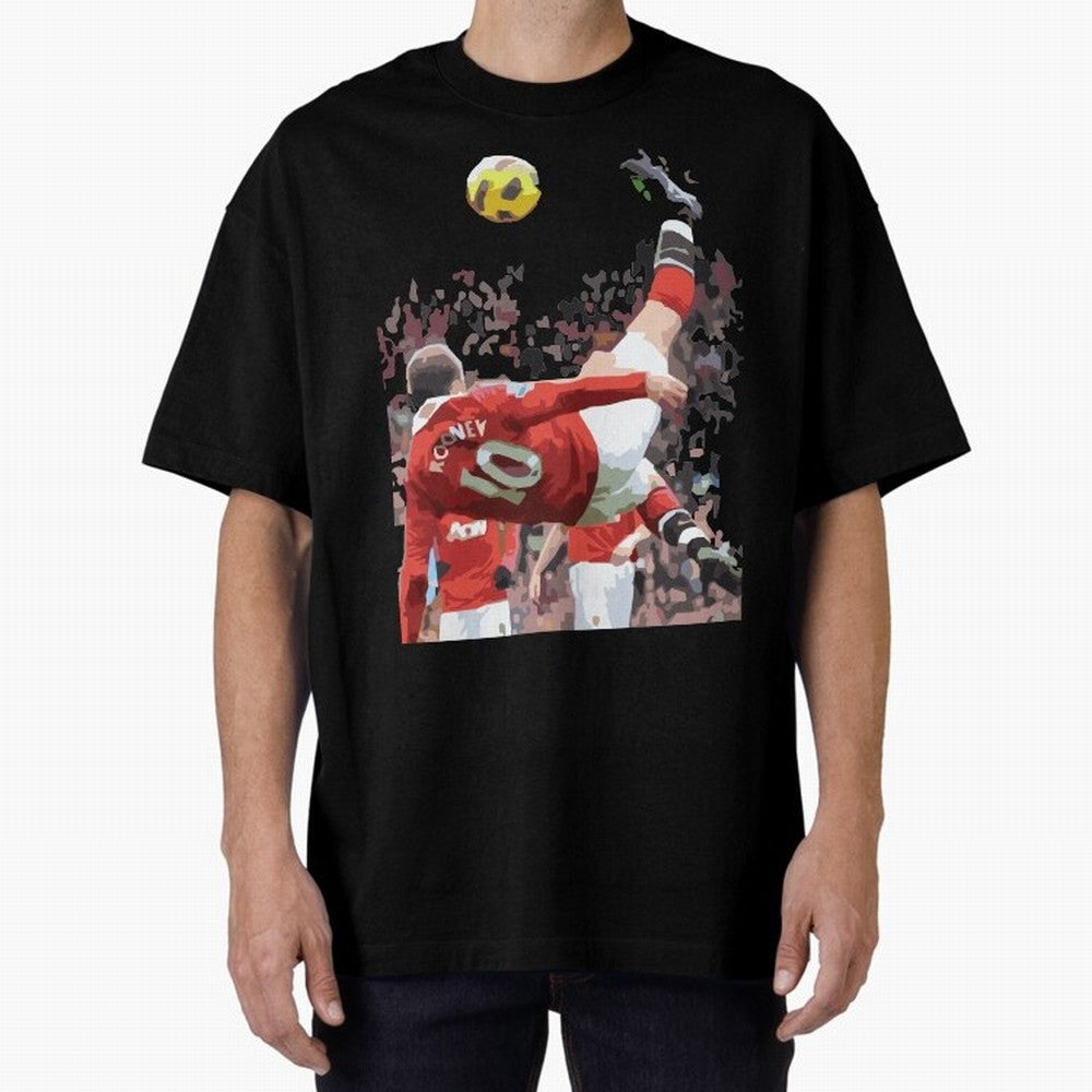 WAYNE ROONEY Oversized T-Shirt Celebrate the Magic of FIFA World Cup 2026 Spirit, Featuring Portugal, Mbappe, Vintage Soccer Flavor, Modern Football Stars, National Flags and Final Night Emotion; Ideal for Fans Who Follow Messi, Cristiano Ronaldo,