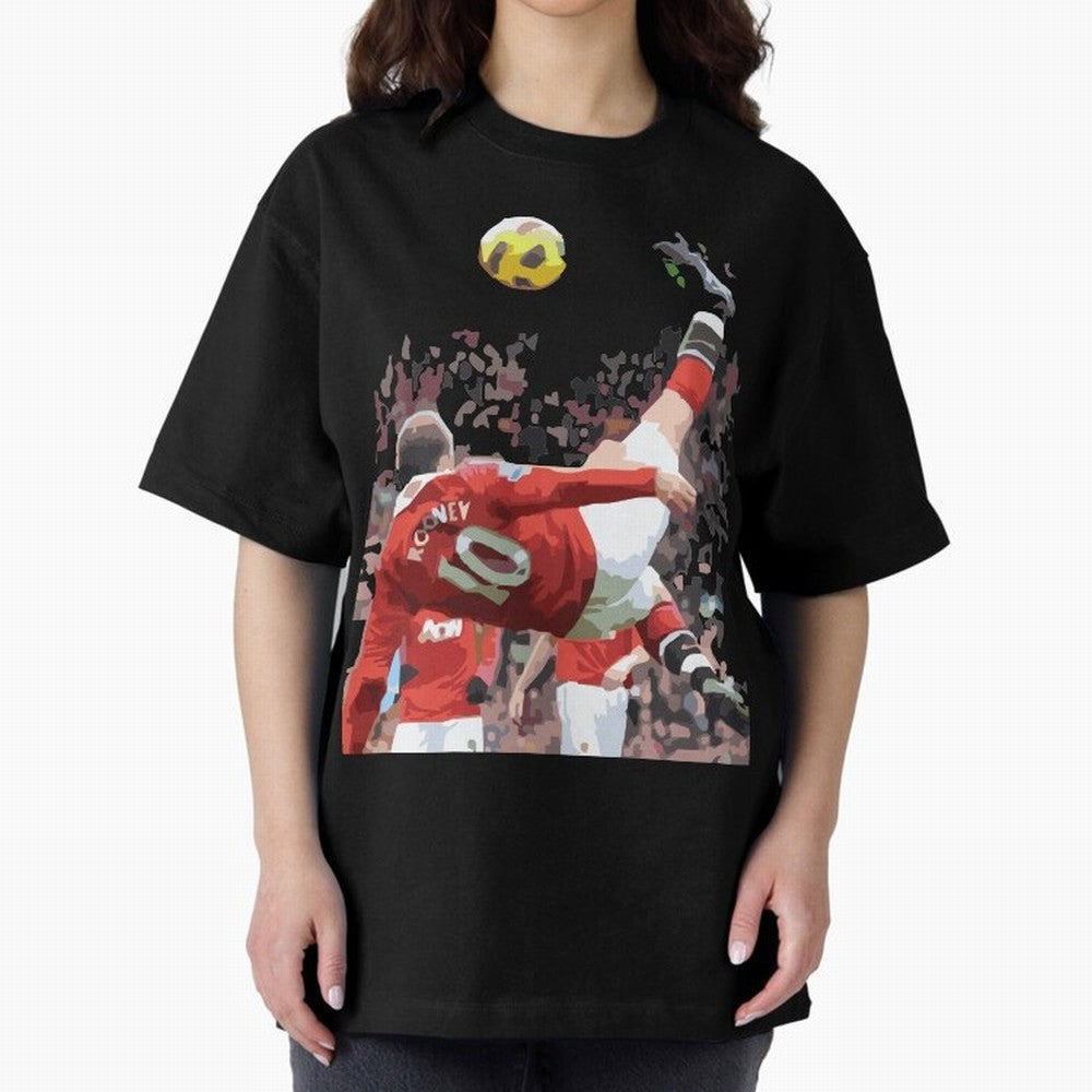 WAYNE ROONEY Oversized T-Shirt Celebrate the Magic of FIFA World Cup 2026 Spirit, Featuring Portugal, Mbappe, Vintage Soccer Flavor, Modern Football Stars, National Flags and Final Night Emotion; Ideal for Fans Who Follow Messi, Cristiano Ronaldo,