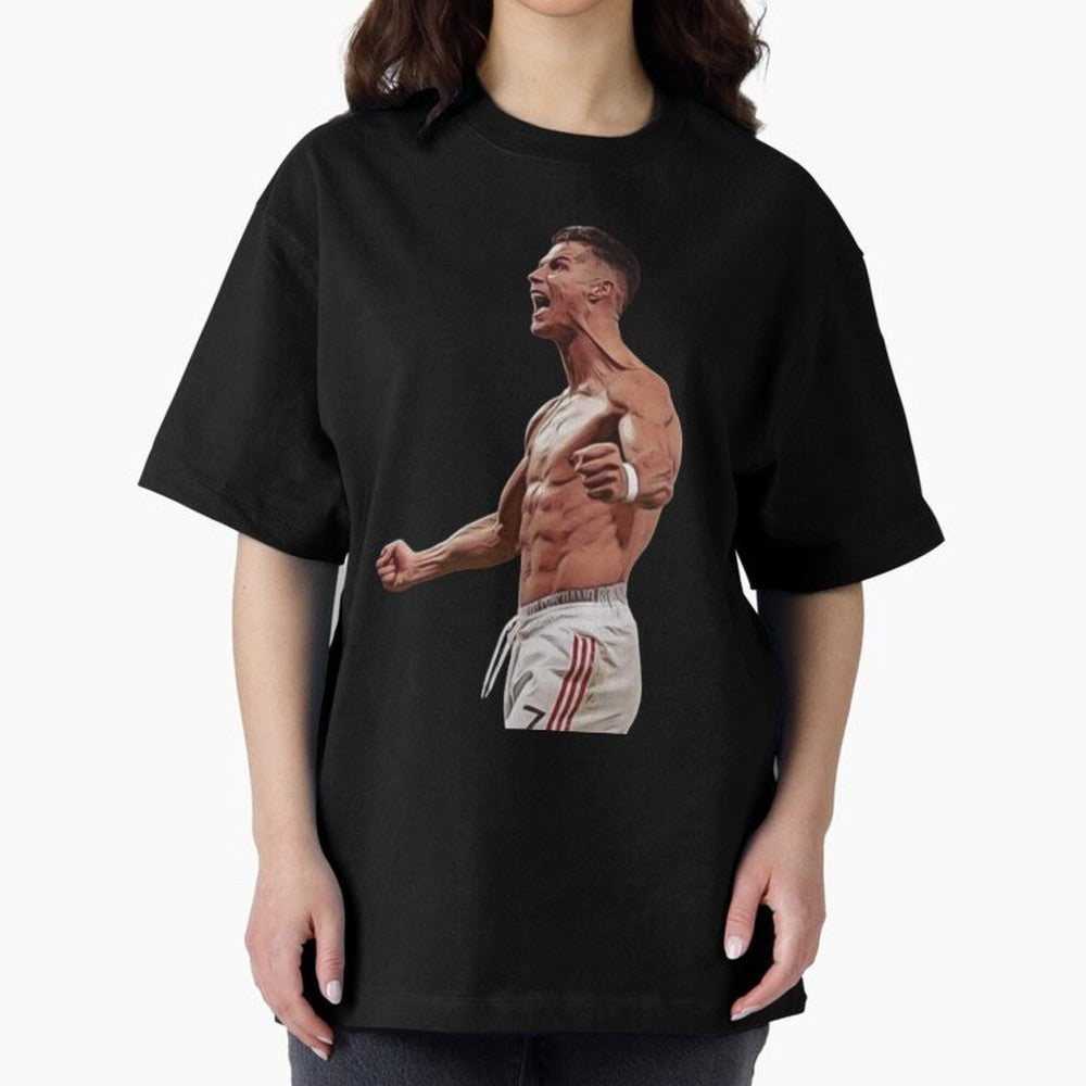 Ronaldo Last Minute Goal Celebration United 7 Oversized T-Shirt Celebrate the Magic of FIFA World Cup 2026 USA Canada Mexico for Fans of Messi, CR7 and Mbappe and Brazil, Portugal and Argentina, Bringing Football Passion, Legendary Performances,