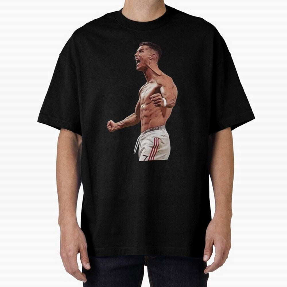 Ronaldo Last Minute Goal Celebration United 7 Oversized T-Shirt Celebrate the Magic of FIFA World Cup 2026 USA Canada Mexico for Fans of Messi, CR7 and Mbappe and Brazil, Portugal and Argentina, Bringing Football Passion, Legendary Performances,