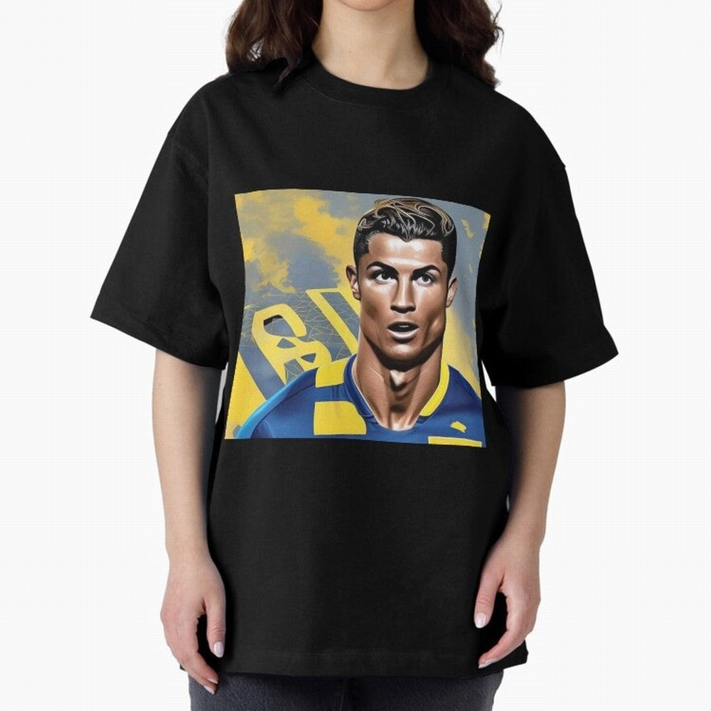 Ronaldo al nassr Oversized T-Shirt Show Championship Spirit for FIFA World Cup 2026 Highlighting Messi, Brazil, Portugal and Argentina Energy, Stadium Chants, National Pride, Trophy Dreams and Unforgettable Football Memories; Made for Die Hard