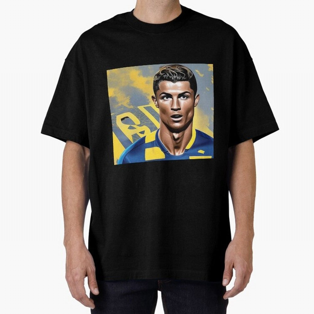 Ronaldo al nassr Oversized T-Shirt Show Championship Spirit for FIFA World Cup 2026 Highlighting Messi, Brazil, Portugal and Argentina Energy, Stadium Chants, National Pride, Trophy Dreams and Unforgettable Football Memories; Made for Die Hard