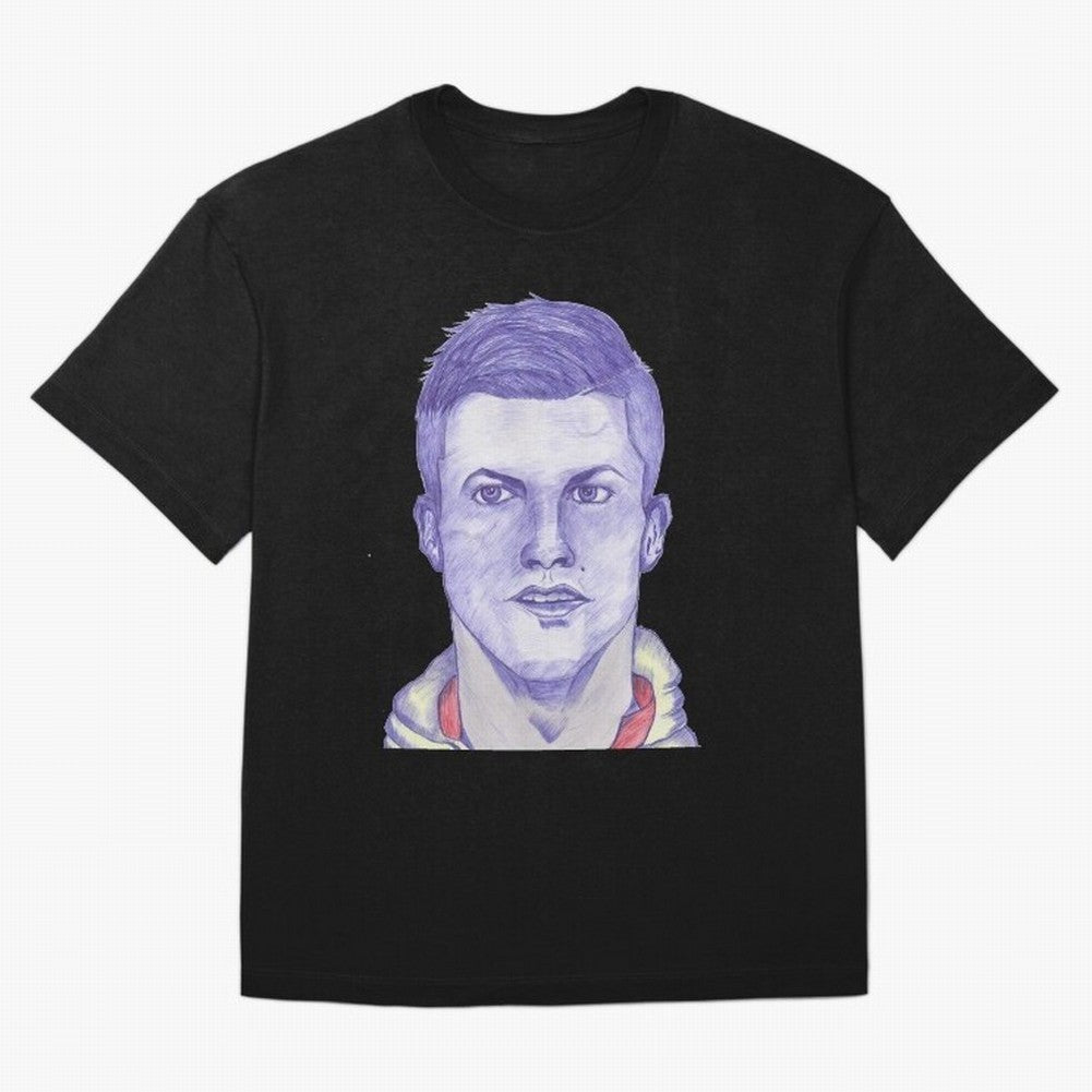C-Ronaldo portrait drawing Oversized T-Shirt Turn Football Passion into Global Football Passion for FIFA World Cup 2026 USA Canada Mexico, Centered on Messi, CR7 and Mbappe, Brazil, Classic Soccer Heritage, Championship Pressure, Fan Loyalty and