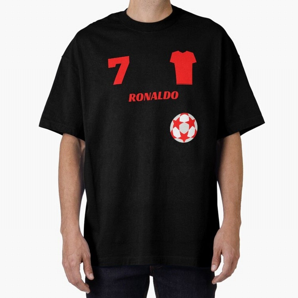 Ronaldo 7 - Man U Back to Manchester Oversized T-Shirt Celebrate Global Passion for FIFA World Cup 2026 Connected to Neymar, Argentina, France and Brazil Energy, Game Day Rituals, Football Legends, Country Pride and the Road to the Final; Ideal for