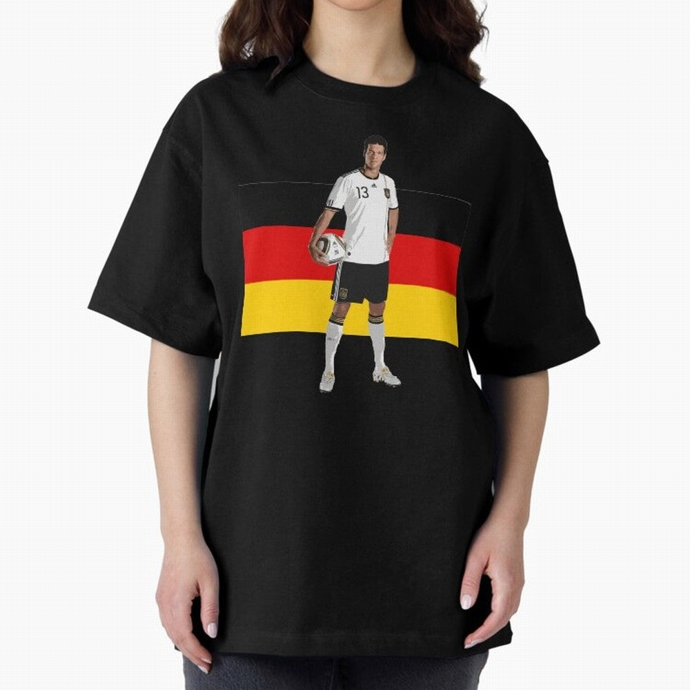 Michael Ballack - German Football Legend Oversized T-Shirt Live the Energy of FIFA World Cup 2026 Group Stage Spirit, Capturing Argentina, France and Brazil, Messi and Cristiano Ronaldo, Goal Celebration Energy, Supporter Heritage, Football Icons