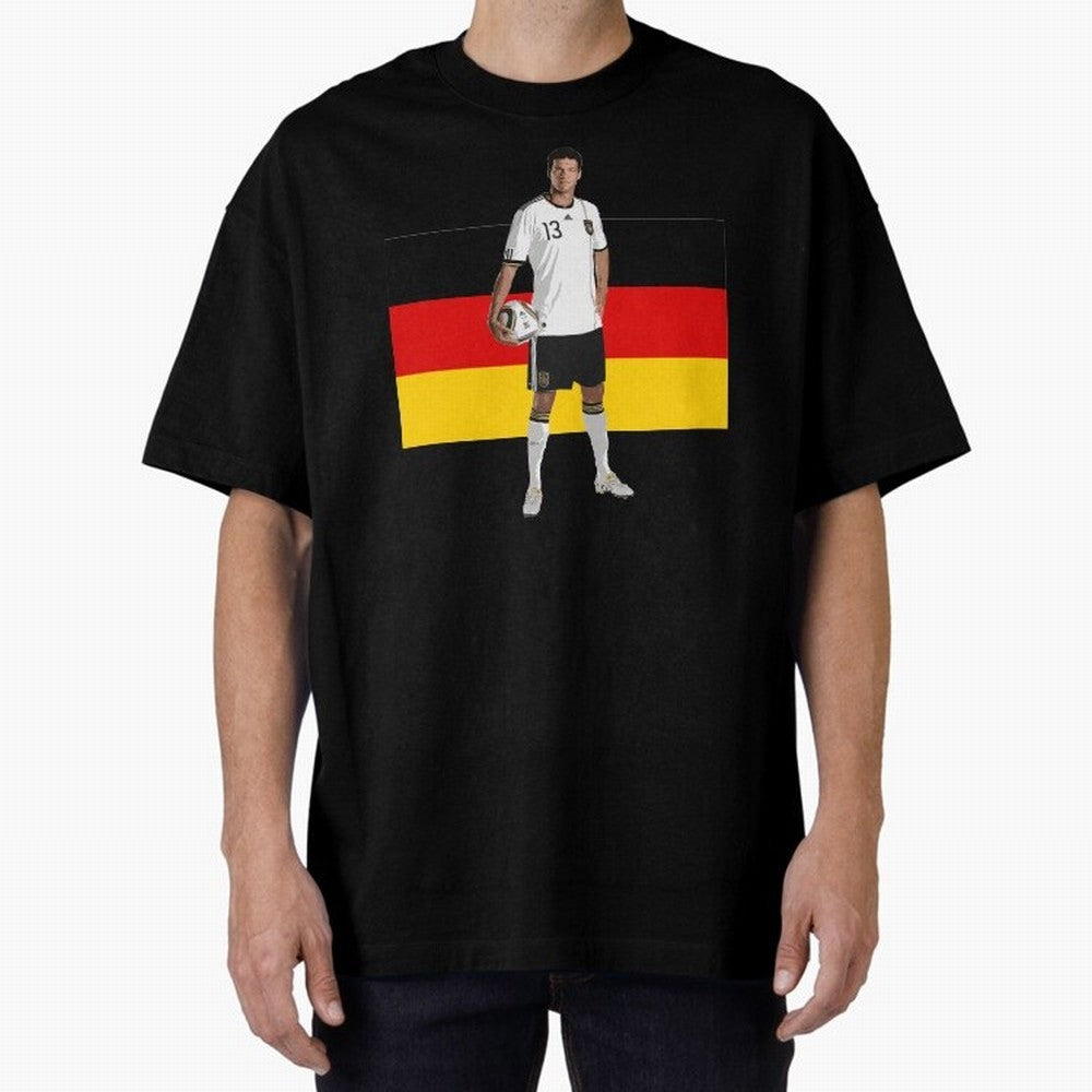 Michael Ballack - German Football Legend Oversized T-Shirt Live the Energy of FIFA World Cup 2026 Group Stage Spirit, Capturing Argentina, France and Brazil, Messi and Cristiano Ronaldo, Goal Celebration Energy, Supporter Heritage, Football Icons