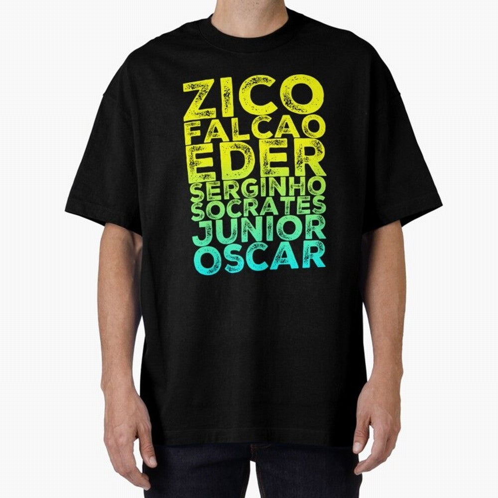 Brazil 1982 zico socrates eder best team never to win world cup79 Oversized T-Shirt Elevate FIFA World Cup 2026 Group Stage for Fans of Neymar, Haaland and Cristiano Ronaldo and Argentina and Brazil, Bringing Worldwide Fan Energy, Dramatic Goals,