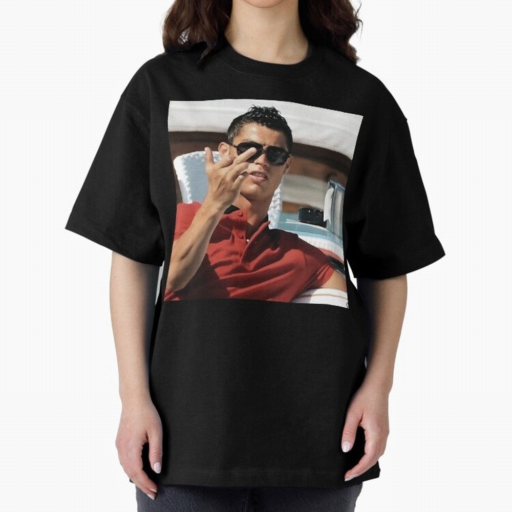Ronaldo Oversized T-Shirt Represent Football Lovers during Global Football Passion for FIFA World Cup 2026, Highlighting Neymar, Haaland and Cristiano Ronaldo, Spain and Netherlands, Vintage Soccer Flavor, Modern Football Stars, National Flags and