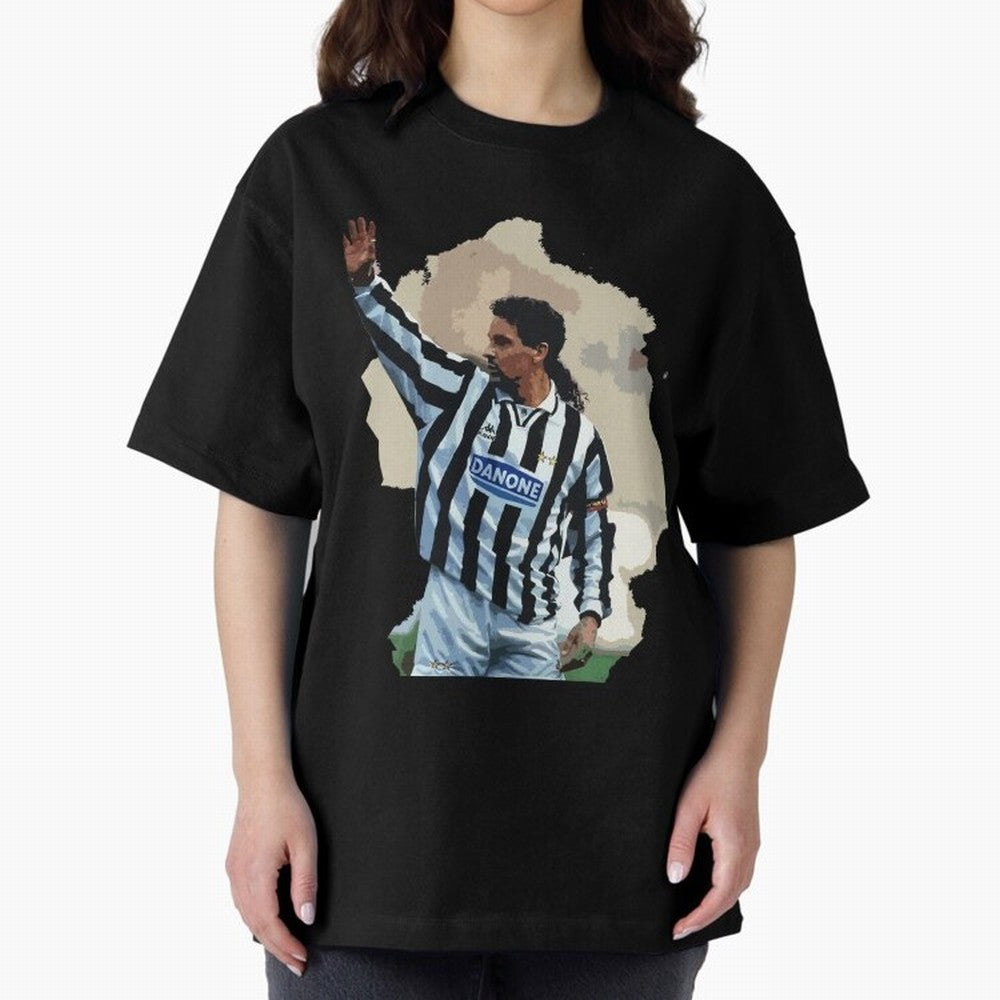 Roberto Baggio Oversized T-Shirt Remember Iconic Moments from FIFA World Cup 2026 Group Stage Spirit, Driven by Portugal, Messi, CR7 and Mbappe, Stadium Memories, Football Loyalty, International Chants and Championship Tradition; Perfect for Fans,
