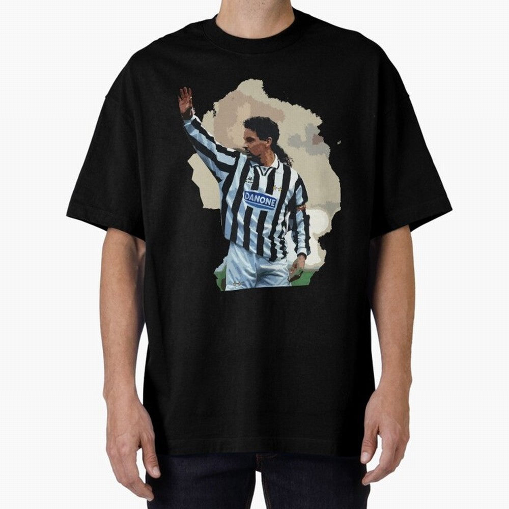 Roberto Baggio Oversized T-Shirt Remember Iconic Moments from FIFA World Cup 2026 Group Stage Spirit, Driven by Portugal, Messi, CR7 and Mbappe, Stadium Memories, Football Loyalty, International Chants and Championship Tradition; Perfect for Fans,