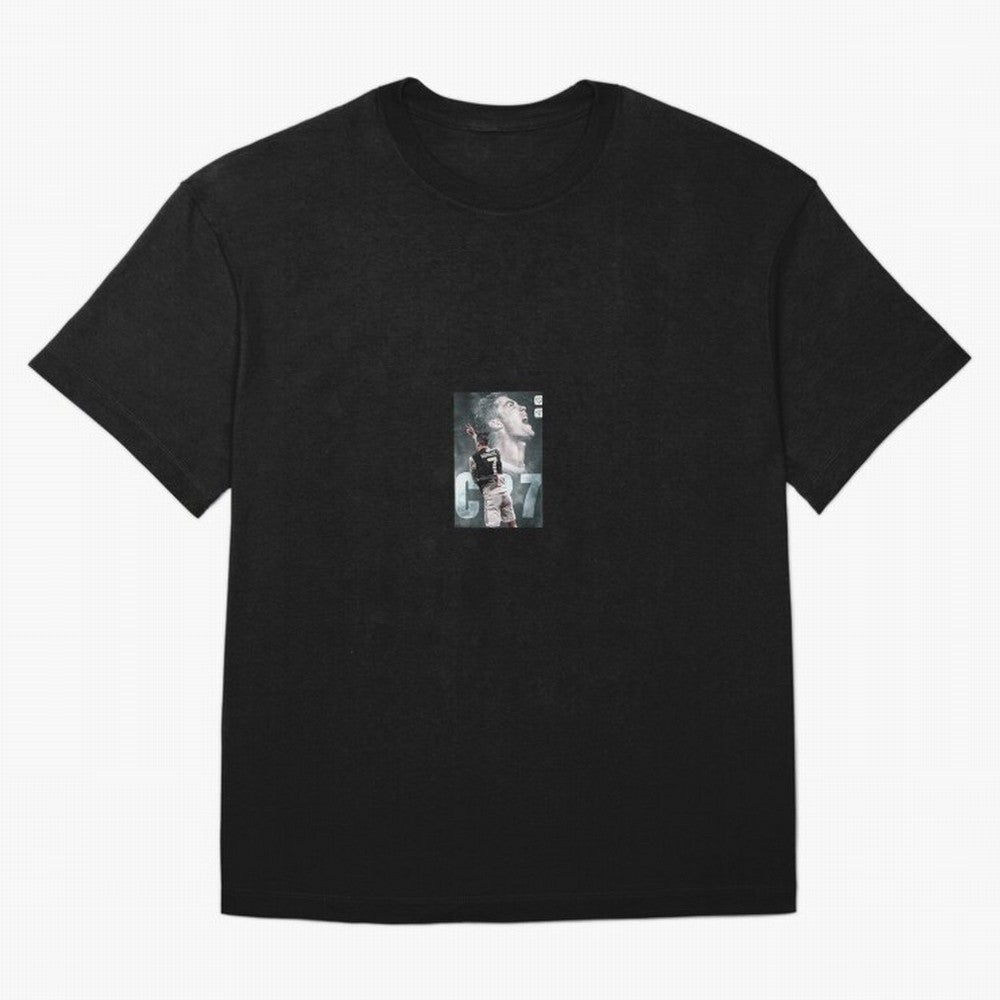 Ronaldo sticker Oversized T-Shirt Show Your Love for Match Day Hype around FIFA World Cup 2026 Group Stage, Haaland, Brazil, Portugal and Argentina, Championship Spirit, Famous Goals, Roaring Crowds and International Football Unity; Perfect for