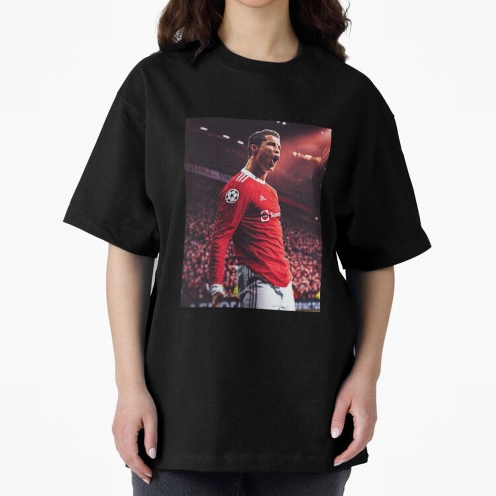 Cristiano Ronaldo CR7 Manchester Home 202122,Ronaldo Gifts, Ronaldo Best Selling , Ronaldo Top Item Oversized T-Shirt Keep the Match Day Mood of Global Football Passion for FIFA World Cup 2026 Group Stage, Centered on Haaland, Spain, Classic Soccer
