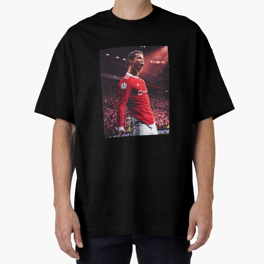 Cristiano Ronaldo CR7 Manchester Home 202122,Ronaldo Gifts, Ronaldo Best Selling , Ronaldo Top Item Oversized T-Shirt Keep the Match Day Mood of Global Football Passion for FIFA World Cup 2026 Group Stage, Centered on Haaland, Spain, Classic Soccer
