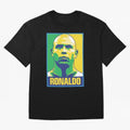 Ronaldo - BRAZIL Oversized T-Shirt Discover Match Day Hype around FIFA World Cup 2026 USA Canada Mexico, Messi, Neymar and Mbappe, Netherlands, Vintage Soccer Flavor, Modern Football Stars, National Flags and Final Night Emotion; Great for Watch