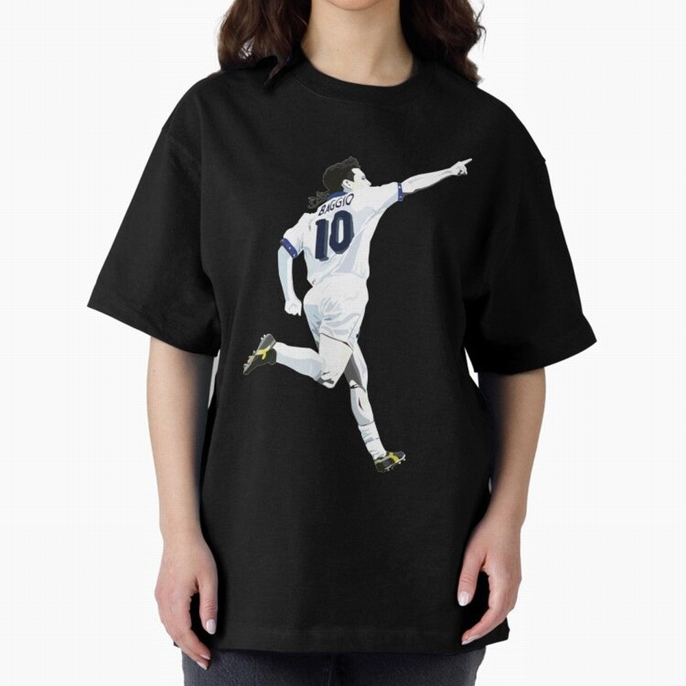 Roberto Baggio - Italy | Mbappe gift Oversized T-Shirt Bring Match Day Fire to FIFA World Cup 2026 USA Canada Mexico for Fans of Cristiano Ronaldo and Spain, Bringing Football Festival Excitement, Trophy Ambitions, Country Rivalries and Star Player