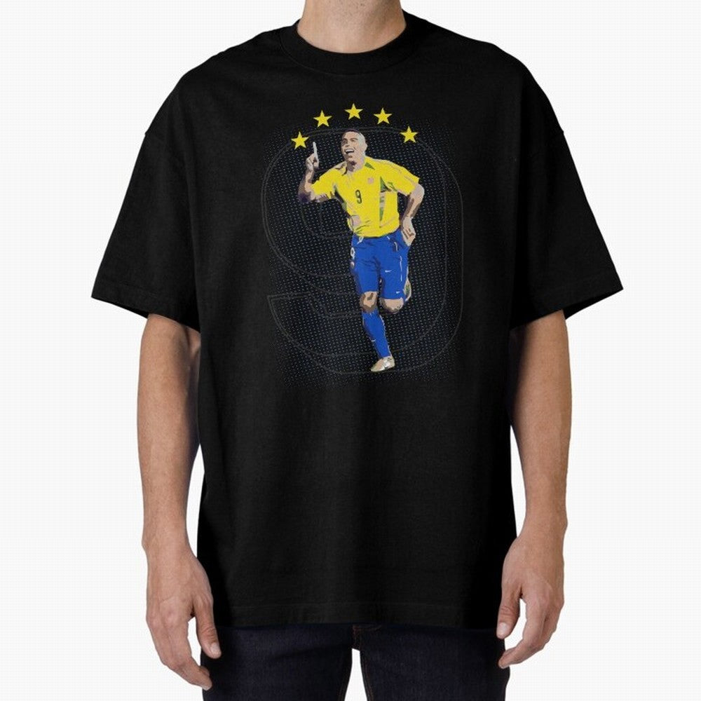 Ronaldo Fenomeno Oversized T-Shirt Treasure FIFA World Cup 2026 Group Stage Highlighting Haaland and Mbappe, Portugal, Spain and Germany Energy, Fan Favorite Moments, National Team Passion, Big Match Drama and Soccer History; Ideal for Fans Who