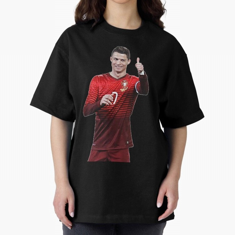 Ronaldo Thumbs Up Oversized T-Shirt Celebrate the Next Chapter of Match Day Hype around FIFA World Cup 2026, Neymar, Haaland and Cristiano Ronaldo, Netherlands, Goal Celebration Energy, Supporter Heritage, Football Icons and Worldwide Tournament