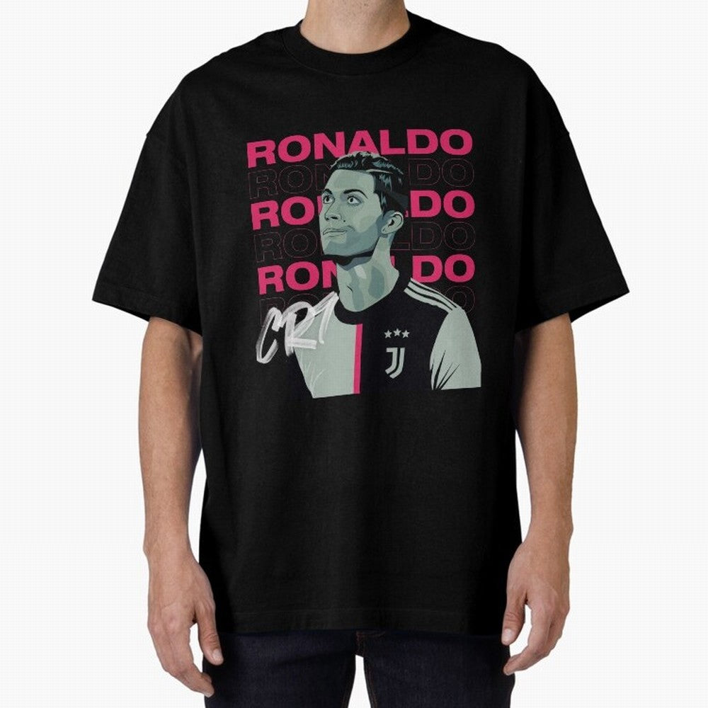 Ronaldo Oversized T-Shirt Capture FIFA World Cup 2026 USA Canada Mexico Connected to CR7 and Messi, Brazil, Portugal and Argentina Energy, Champion Mindset, Group Stage Buzz, Knockout Tension and Passionate Fan Culture; Perfect for Fans,