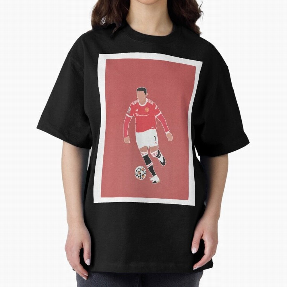 Cristiano Ronaldo 2 Oversized T-Shirt Bring International Match Energy to FIFA World Cup 2026 Group Stage Driven by Mbappe, Argentina Energy, Football Passion, Legendary Performances, Festival Vibes and Supporter Community; Perfect for People Who