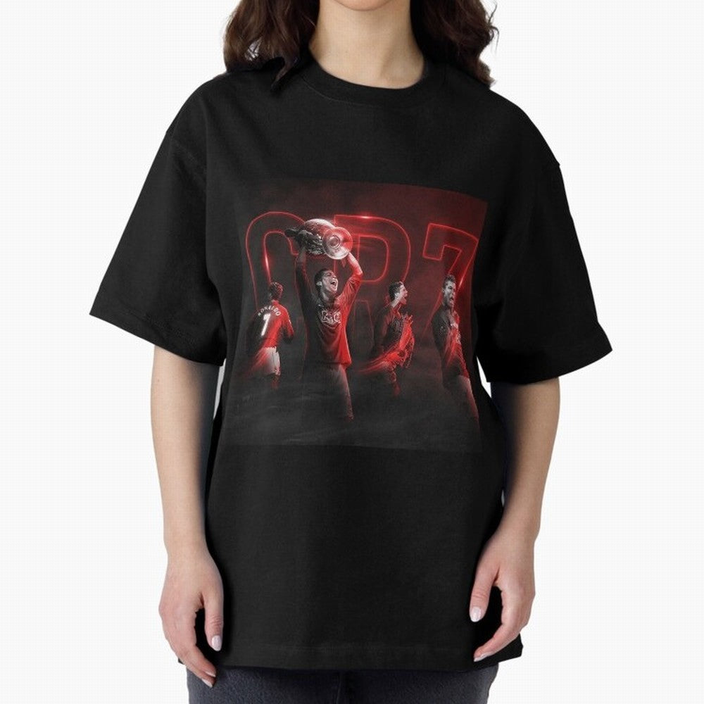 Cristiano Ronaldo in Manchester United Oversized T-Shirt Turn Football Passion into FIFA World Cup 2026 USA Canada Mexico Connected to Mbappe, Portugal Energy, Stadium Memories, Football Loyalty, International Chants and Championship Tradition;