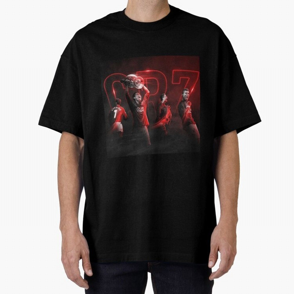 Cristiano Ronaldo in Manchester United Oversized T-Shirt Turn Football Passion into FIFA World Cup 2026 USA Canada Mexico Connected to Mbappe, Portugal Energy, Stadium Memories, Football Loyalty, International Chants and Championship Tradition;