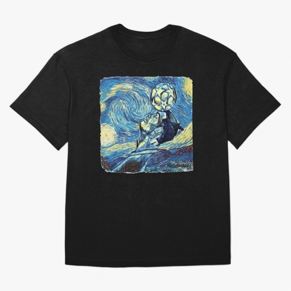 Ronaldo Ronaldo Van Gogh Style Oversized T-Shirt Support Iconic Players in FIFA World Cup 2026 USA Canada Mexico Spirit, Inspired by Brazil, Portugal and Argentina, CR7 and Messi, Stadium Chants, National Pride, Trophy Dreams and Unforgettable