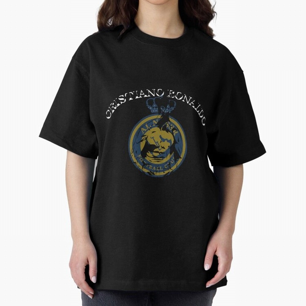 Ronaldo CR7 al nassr Oversized T-Shirt Honor the Beautiful Game during Global Football Passion for FIFA World Cup 2026 Group Stage, Filled with CR7 and Messi, Germany, Football Festival Excitement, Trophy Ambitions, Country Rivalries and Star