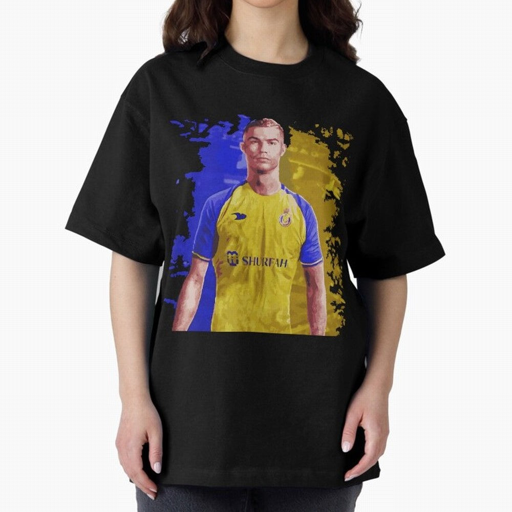 Ronaldo CR7 al nassr Oversized T-Shirt Turn Football Passion into Global Football Passion for FIFA World Cup 2026 USA Canada Mexico, Capturing Haaland, England, Classic Soccer Heritage, Championship Pressure, Fan Loyalty and International Pride;