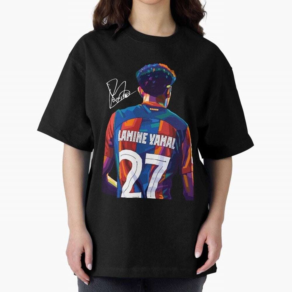 Lamine Yamal Football Player Wpap Art Oversized T-Shirt Join Supporters Worldwide for FIFA World Cup 2026 USA Canada Mexico Spirit, Built around England, Cristiano Ronaldo, Haaland and CR7, Football Festival Excitement, Trophy Ambitions, Country