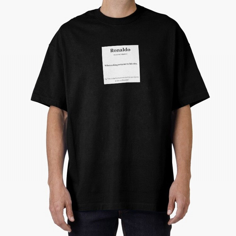 Ronaldo Football Definition - Funny Gift For Football Lovers Sticker Sticker Oversized T-Shirt Turn Football Passion into the FIFA World Cup 2026 Journey through Mbappe and Neymar Highlights, England and Germany Pride, Match Day Excitement,