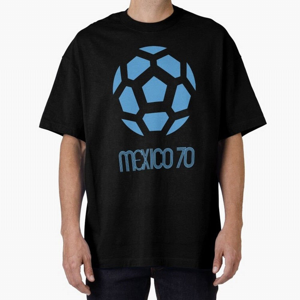 Retro World Cup 70 Logo Oversized T-Shirt Carry the Colors and Pride of FIFA World Cup 2026 USA Canada Mexico for Fans of Mbappe and England and Germany, Bringing Football Passion, Legendary Performances, Festival Vibes and Supporter Community;