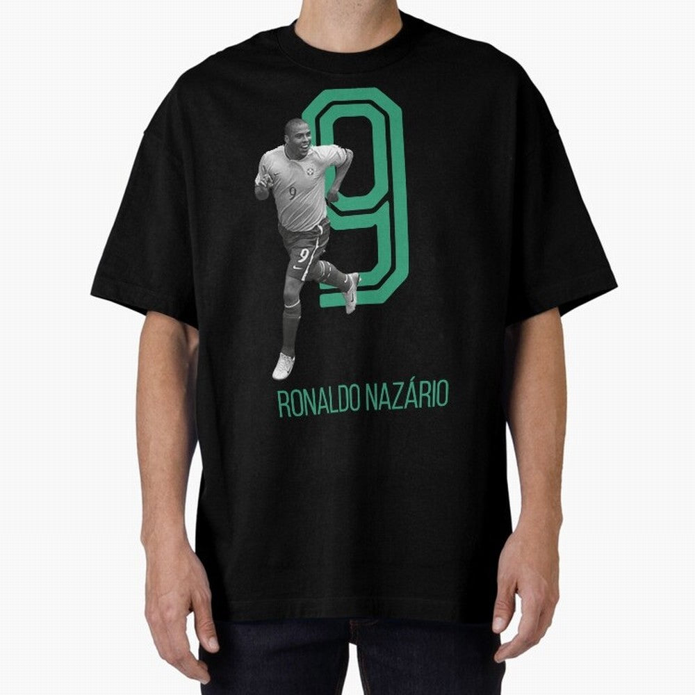 Ronaldo Naz¨¢rio Retro Oversized T-Shirt Make Your Look Match FIFA World Cup 2026 Group Stage Spirit, Inspired by Argentina, Haaland, Vintage Soccer Flavor, Modern Football Stars, National Flags and Final Night Emotion; Great for Watch Parties,
