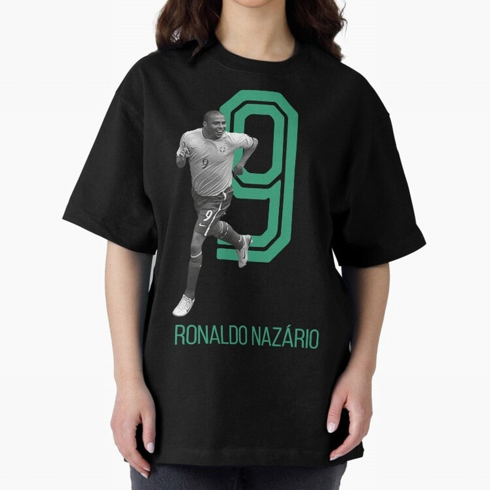 Ronaldo Naz¨¢rio Retro Oversized T-Shirt Make Your Look Match FIFA World Cup 2026 Group Stage Spirit, Inspired by Argentina, Haaland, Vintage Soccer Flavor, Modern Football Stars, National Flags and Final Night Emotion; Great for Watch Parties,
