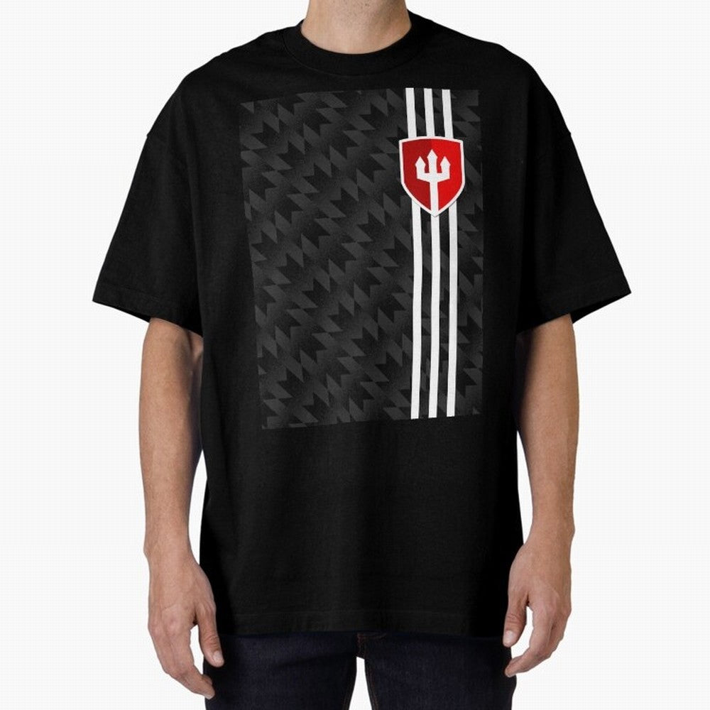 Manchester United 2017/18 3rd Kit Jersey Pattern Oversized T-Shirt Capture Stadium Memories from the FIFA World Cup 2026 Journey through Messi and Cristiano Ronaldo Highlights, Portugal, Spain and Germany Pride, Soccer Culture, Superstar Moments,