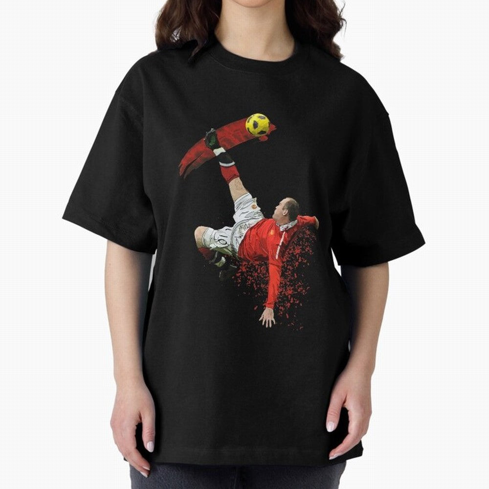 Wayne Rooney Oversized T-Shirt Spotlight FIFA World Cup 2026 Group Stage Spirit, Highlighting England and Germany, Neymar, Goal Celebration Energy, Supporter Heritage, Football Icons and Worldwide Tournament Joy; Ideal for Football Dads, Football