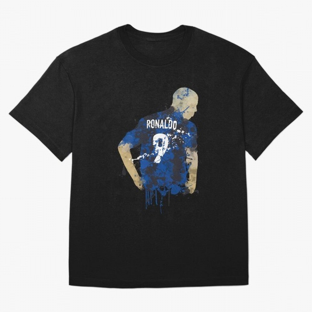 Ronaldo Number 9 Art Oversized T-Shirt Carry National Pride through FIFA World Cup 2026 USA Canada Mexico Spirit, Driven by Spain, Neymar, Haaland and Cristiano Ronaldo, Stadium Memories, Football Loyalty, International Chants and Championship