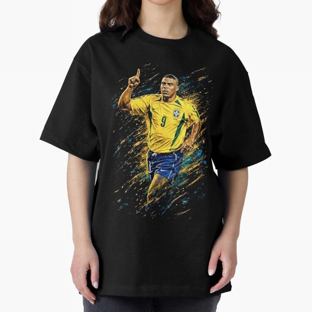 R9 Ronaldo Football Legend Oversized T-Shirt Bring a Vintage Feel to the FIFA World Cup 2026 Group Stage Journey through Neymar, Haaland and Cristiano Ronaldo Highlights, England, France and Netherlands Pride, Fan Favorite Moments, National Team
