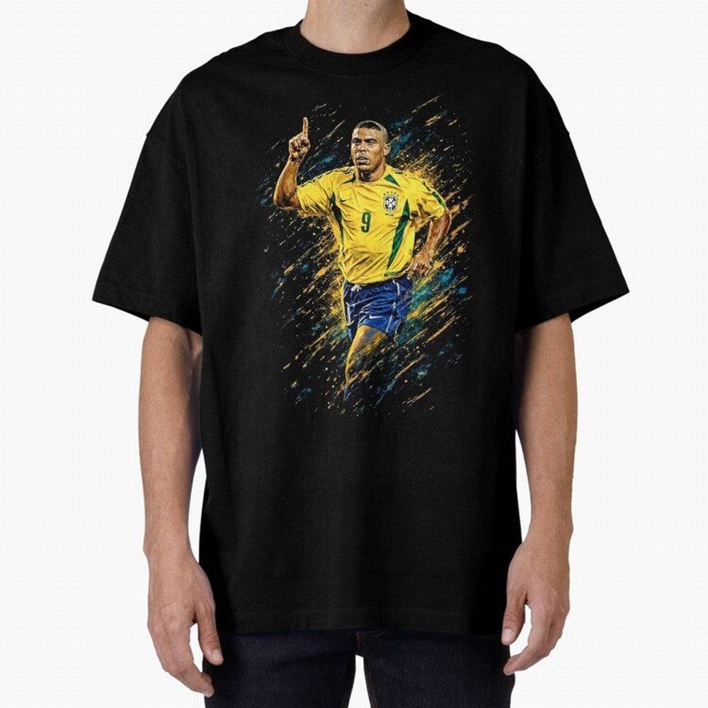 R9 Ronaldo Football Legend Oversized T-Shirt Bring a Vintage Feel to the FIFA World Cup 2026 Group Stage Journey through Neymar, Haaland and Cristiano Ronaldo Highlights, England, France and Netherlands Pride, Fan Favorite Moments, National Team