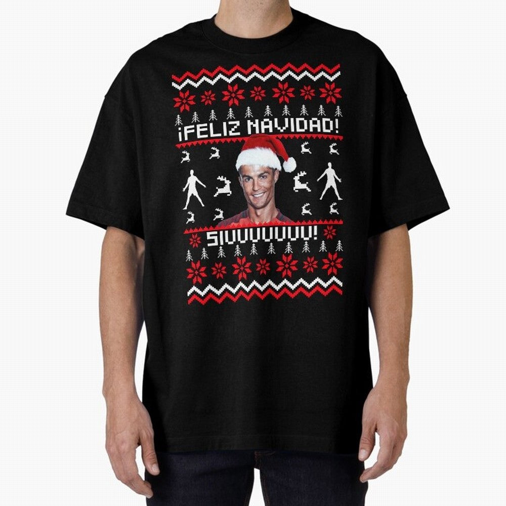 Cristiano Ronaldo El Bicho SIUU Ugly Sweater Oversized T-Shirt Carry the Colors and Pride of the FIFA World Cup 2026 USA Canada Mexico Journey through Neymar, Haaland and Cristiano Ronaldo Highlights, England and Germany Pride, Stadium Chants,