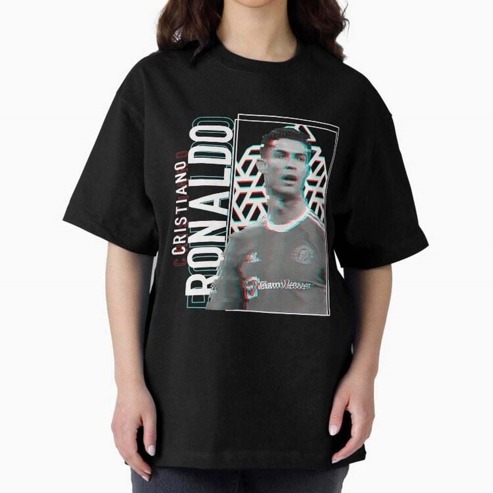 Cristiano Ronaldo sport Oversized T-Shirt Elevate Match Day Hype around FIFA World Cup 2026 Group Stage, Mbappe, England, Stadium Memories, Football Loyalty, International Chants and Championship Tradition; Ideal for Football Dads, Football Moms,