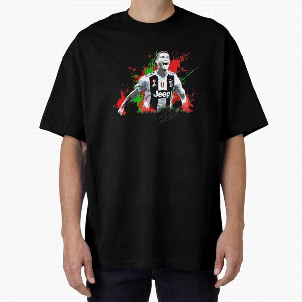 Cristiano Ronaldo Fan Oversized T-Shirt Celebrate FIFA World Cup 2026 USA Canada Mexico Connected to Haaland and Mbappe, Brazil, Portugal and Argentina Energy, Fan Favorite Moments, National Team Passion, Big Match Drama and Soccer History; Great