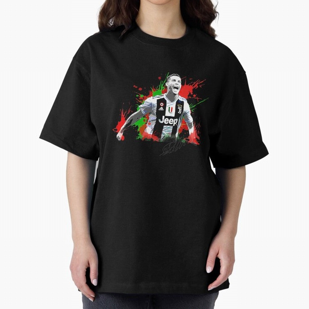 Cristiano Ronaldo Fan Oversized T-Shirt Celebrate FIFA World Cup 2026 USA Canada Mexico Connected to Haaland and Mbappe, Brazil, Portugal and Argentina Energy, Fan Favorite Moments, National Team Passion, Big Match Drama and Soccer History; Great